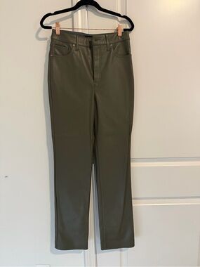 Express Olive Green Straight-Leg Women’s Jeans